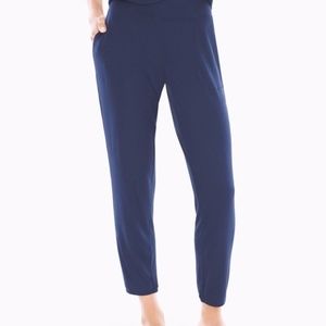Soma sleep therapy pj pants - banded ankle navy M